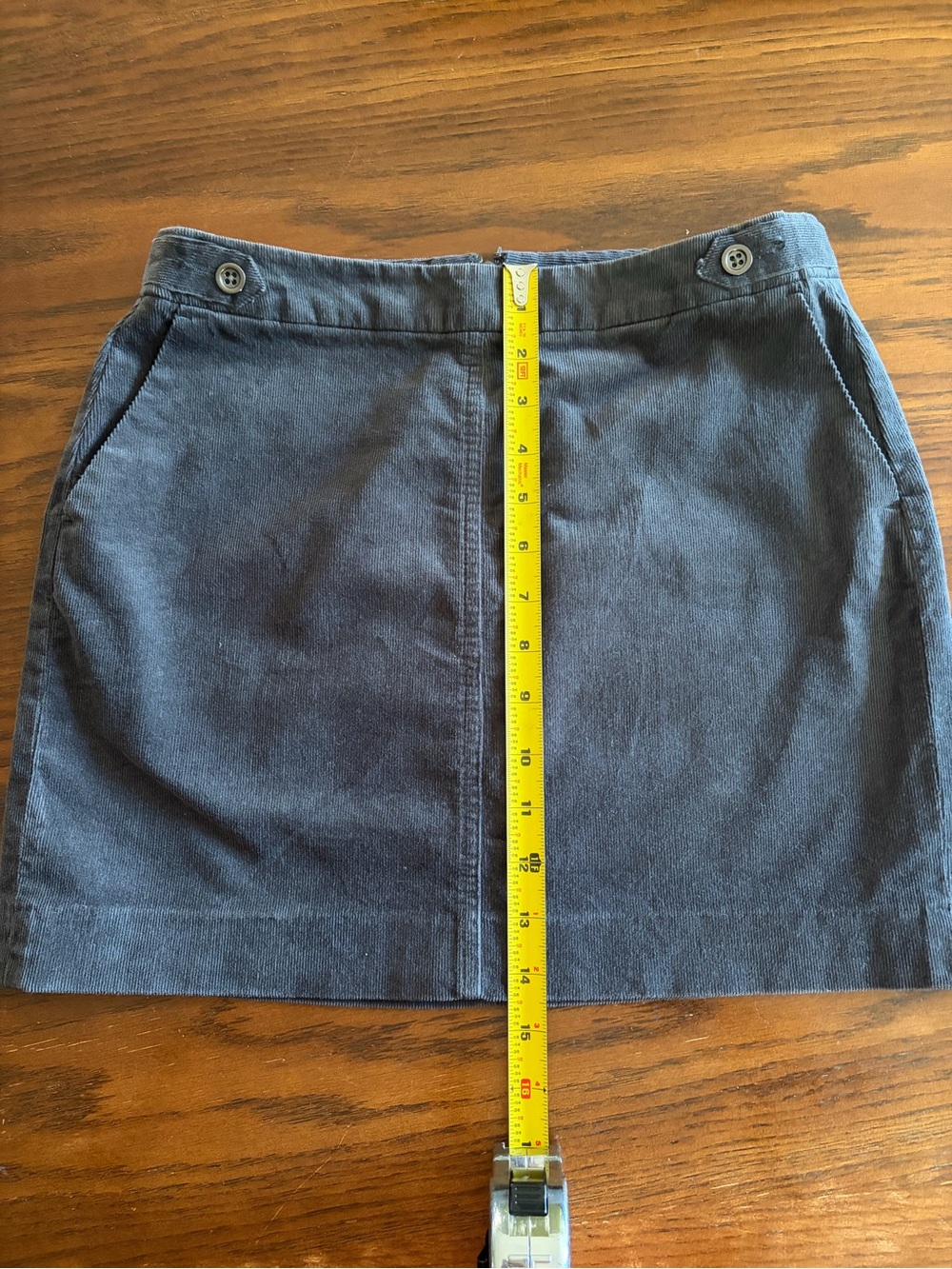 Banana Republic Gray Corduroy Mini Skirt